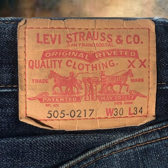 Men’s Vintage Selvedge Levis 505-0217 ,034 button - Picture 8 of 13